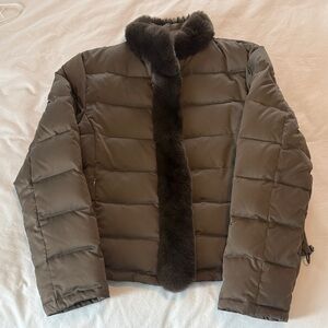 Wilsons Leather Olive Green Puffer Jacket